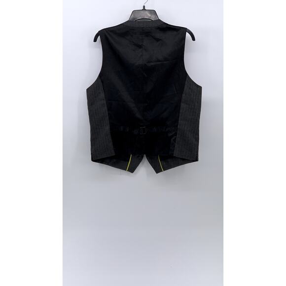 INC Inc International Concepts Men's Gray Slim Fit Striped Sleeveless Vest SZ M - Picture 2 of 10